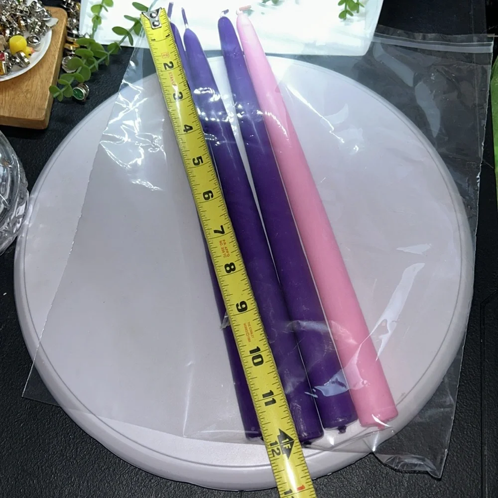 Purple and Pink Taper Candles bundle
